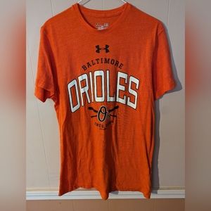 Under Armour Baltimore Orioles T Shirt Mens Size Small Orange Loose